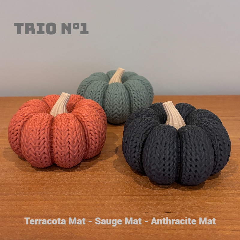 Citrouilles Tricotées en TRIO