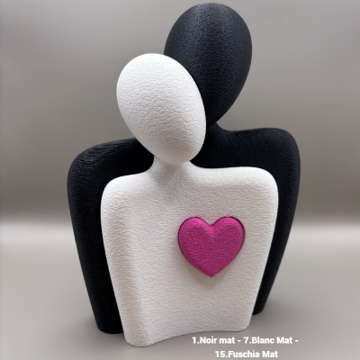 Couple amoureux avec coeur